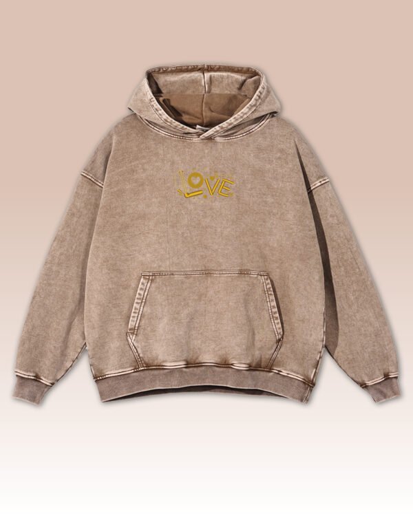 Bluza oversize z kapturem LOVE edycja Gold